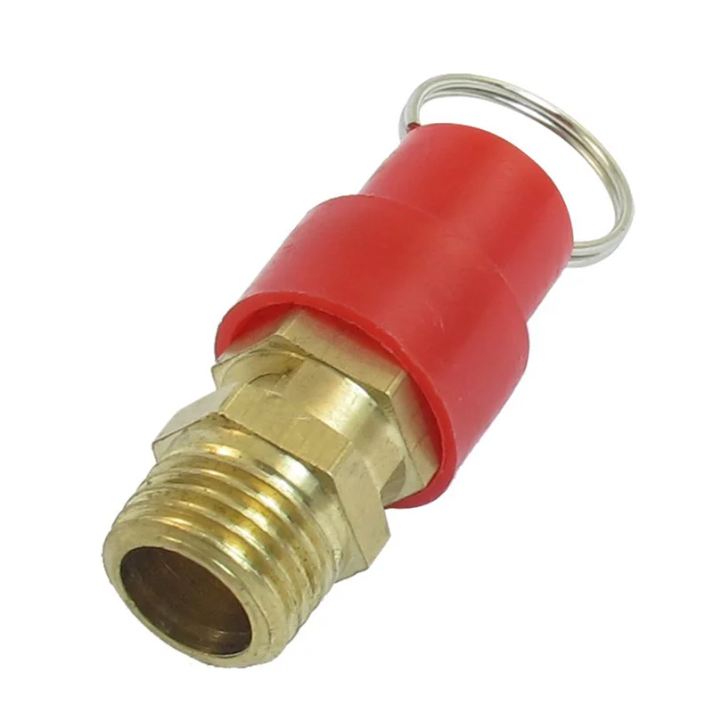 YWDZ-3X Pressure Relief Valve 1/4 Zoll PT Air Compression Valve Red + Gold