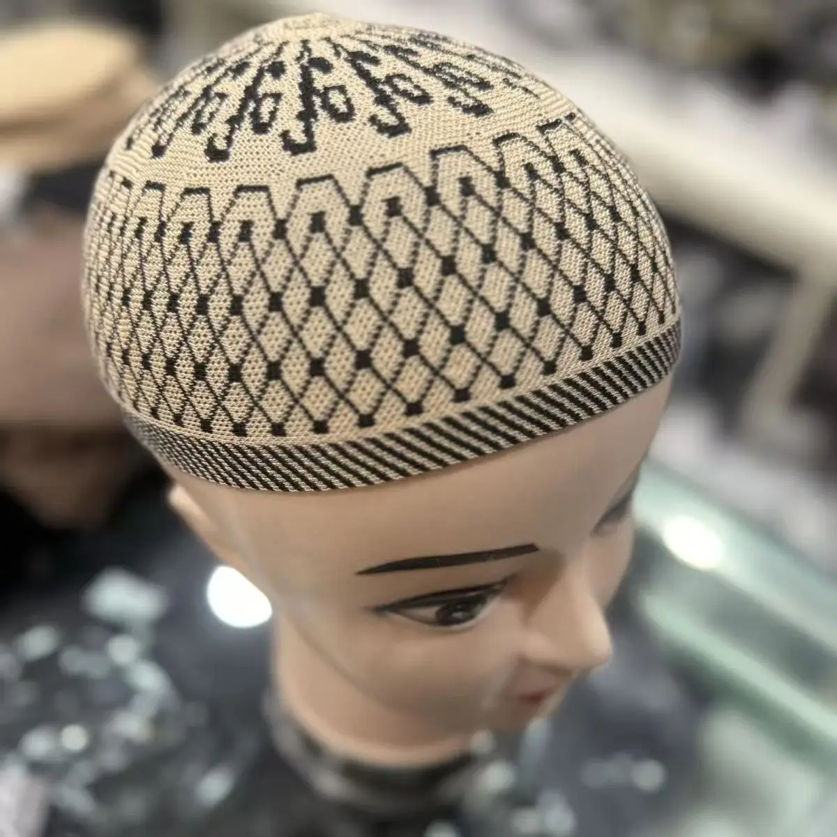 Free Shipping Muslim Caps For Men Colthing Crochet Knit Hat Turkey Kufi Islamic Kippah Jewish Turban White Cotton Mesh 0779