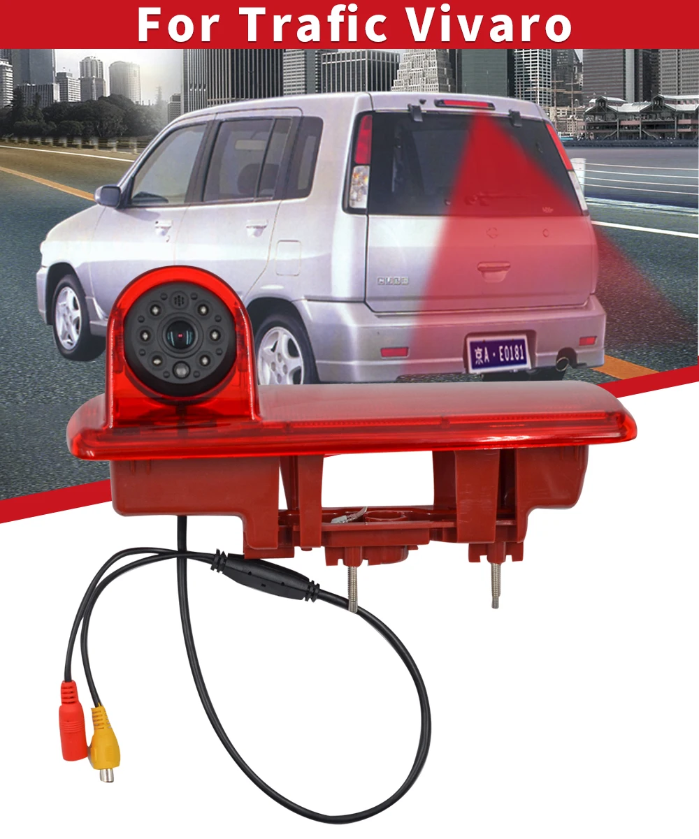 High Definition Waterproof IR Night Vision Rear View Backup Brake Light Camera for 2014 Opel Vivaro / 2014 Renault Trafic,Third