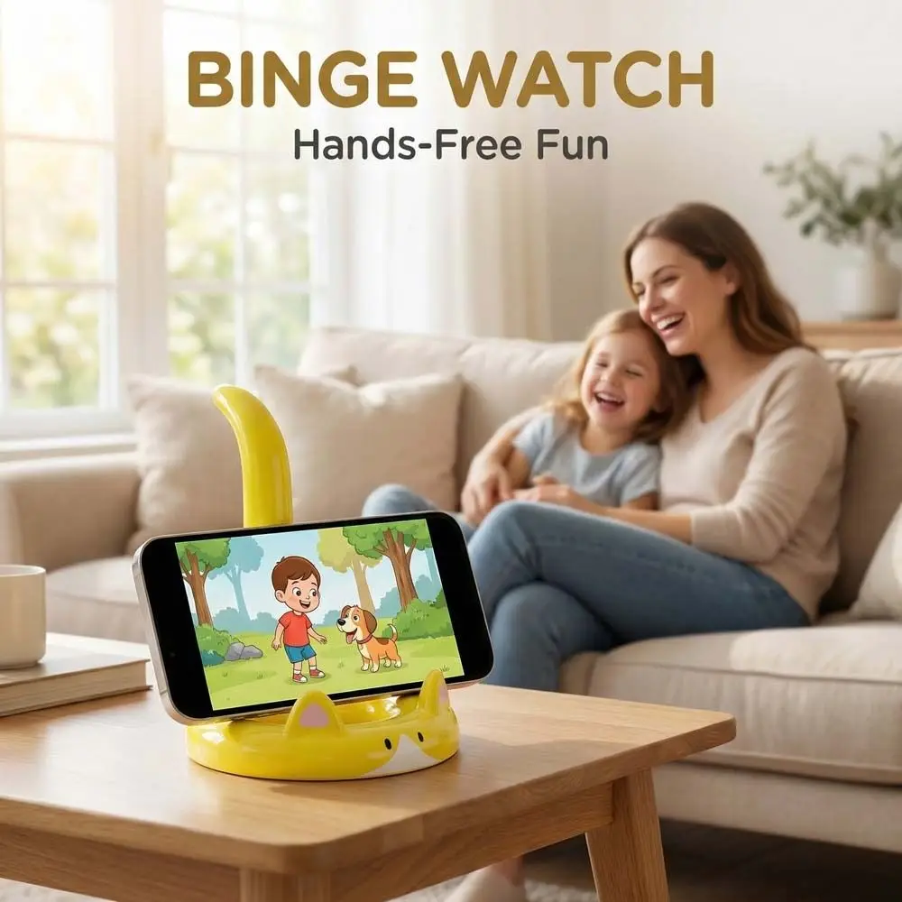 

Держатель для телефона в виде кошки из смолы, противоскользящая фигурка-подставка для рабочего стола, мультяшный декор, подставка для телефона в форме кошки, подарок для детей