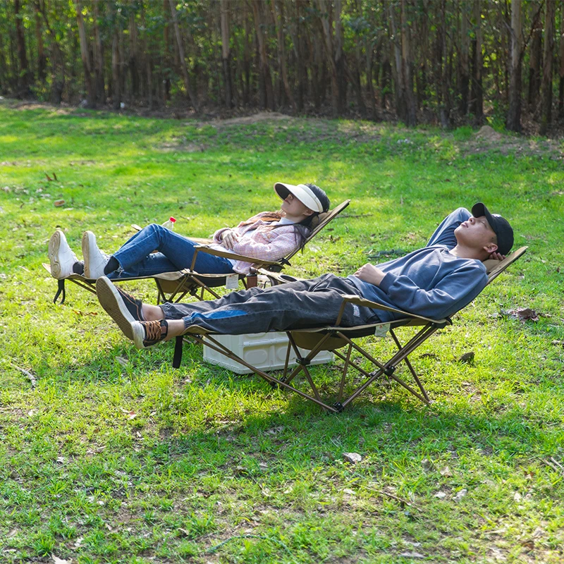 

Camping Chair with Footrest Reclining Camping Chair with Removable Cushion, Folding Lounger Chair for Camping, Fishing Chair