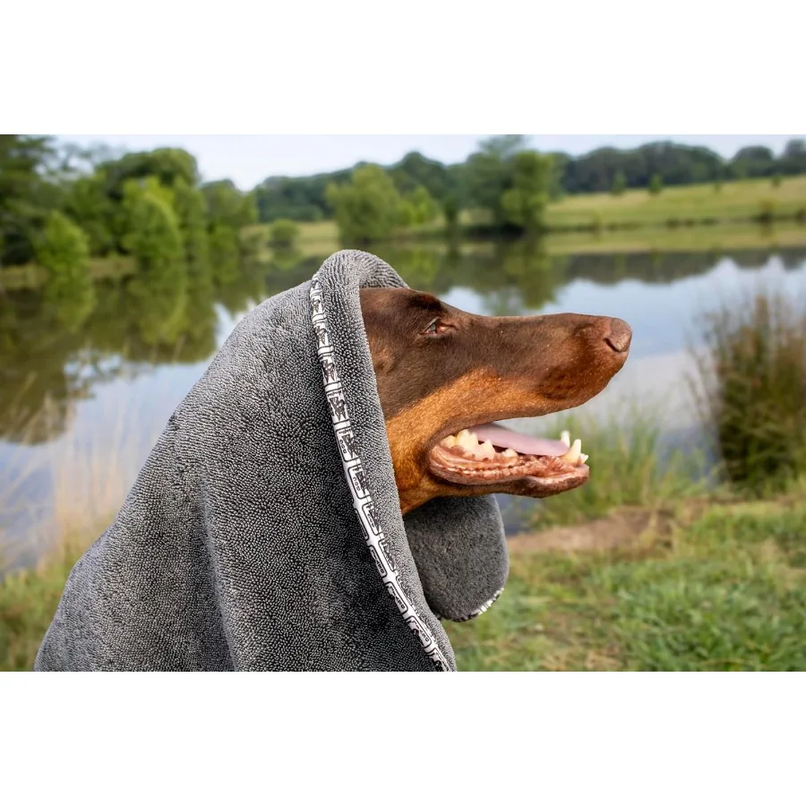 منشفة تجفيف من الألياف الدقيقة فائقة النعومة وعالية الامتصاص للكلاب والقطط والحيوانات الصغيرة مثالية لتجفيف ما بعد الحمام أثناء السفر #3