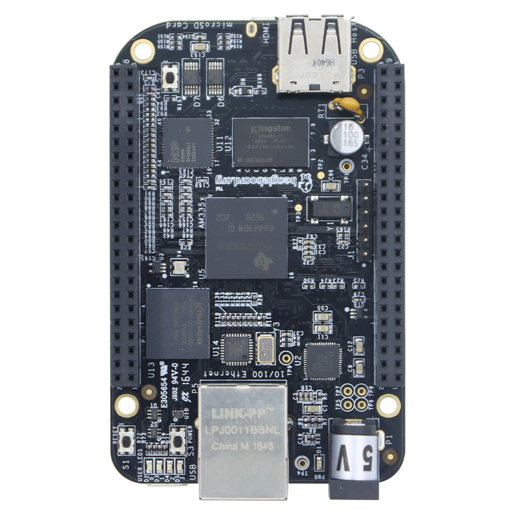 For BeagleBone Black Rev C AM3358 Cortex A8 Linux Development Board 512MB DDR3 4GB eMMC Single Board Computer
