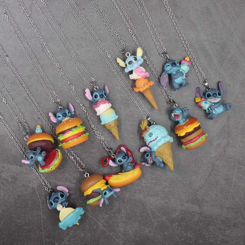 

Disney Cartoon Lilo Stitch Necklace Stitch Creative Doll Pendant Kawaii Animation Peripherals Party Products Children's Toy Gift