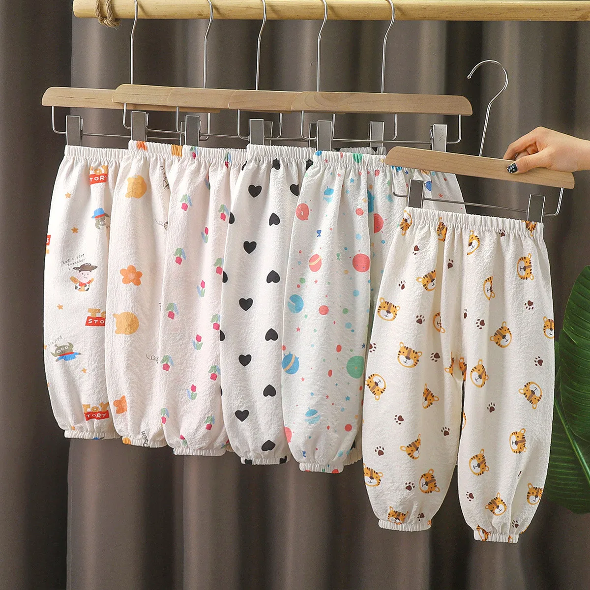 Summer Boys Girls Pants Casual Baby Kids Loose Harem Pants Girls Breathable Pant Children Clothing