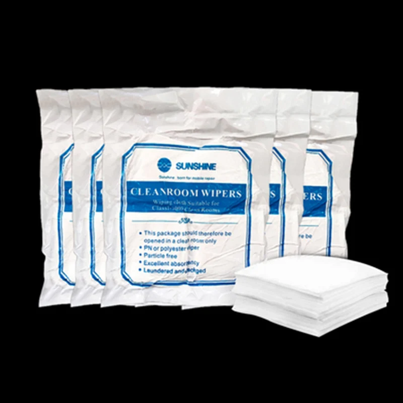 Sunshine Soft Cleanroom Tissue Wipers White Dust-free Cloth Particle Free Excellent Absorbency Phone Glass Clean Cloth Kit