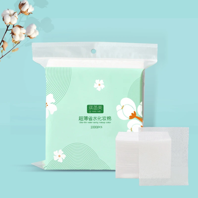 Einweg-Wattepads zur doppelseitigen Make-up- und Make-up-Entfernung zum Reinigen und Nassanwendung von Gesichtsbeuteln, tragbar (220 Stück)