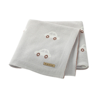 Baby Blankets Cotton Knit Infant Girl Boy Bedding Quilt 100*80CM Newborn Stroller Swaddling Fashion Cute Cartoon Car Plaids Warm