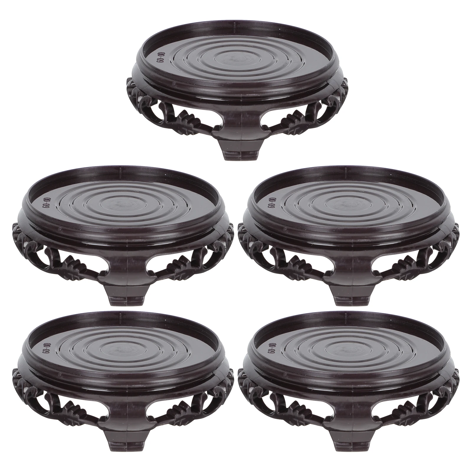 

5pcs Plastic Drip Tray Base Raised Flower Pot Vase Support Display Pedestal Stand Lightweight Portable Reusable Household