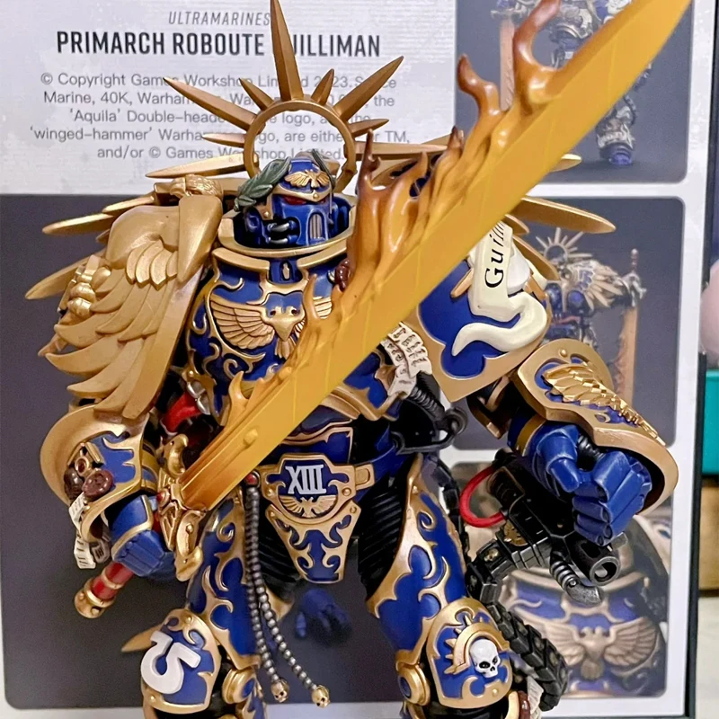 JOYTOY Primarch Roboute Guilliman 1/18 Action Figure Warhammer 40K Ultramarines Game Figure Soldier Model Doll Collect Toy Gifts