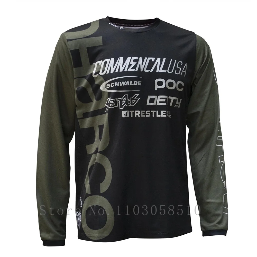

Men's Cycling Jersey Breathable MoistureWicking Loose Long Sleeve Downhill Jersey Shirt For Biking Riding Sports Motocross Shirt