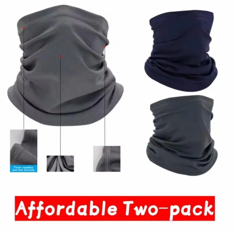 2/1Pcs UV Protection Scarf Ice Silk Face Cover Mask Neck Tube Quick-drying Outdoor Fishing Cycling Motorcycle Breathable Bandana