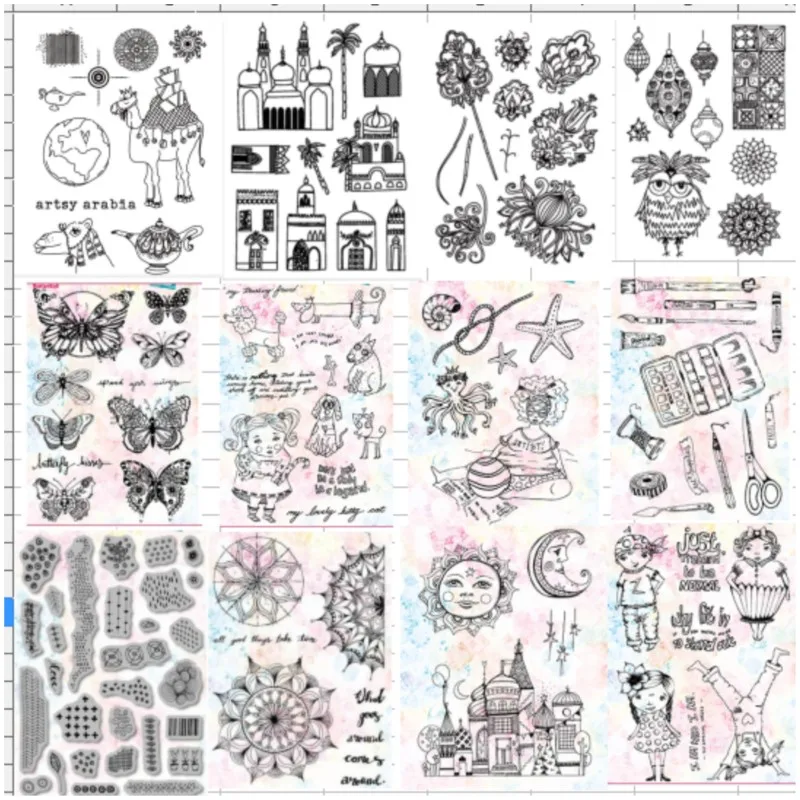 Hot sell Transparent Clear Silicone Stamp for DIY scrapbooking/photo album Decorative clear stamp A0002