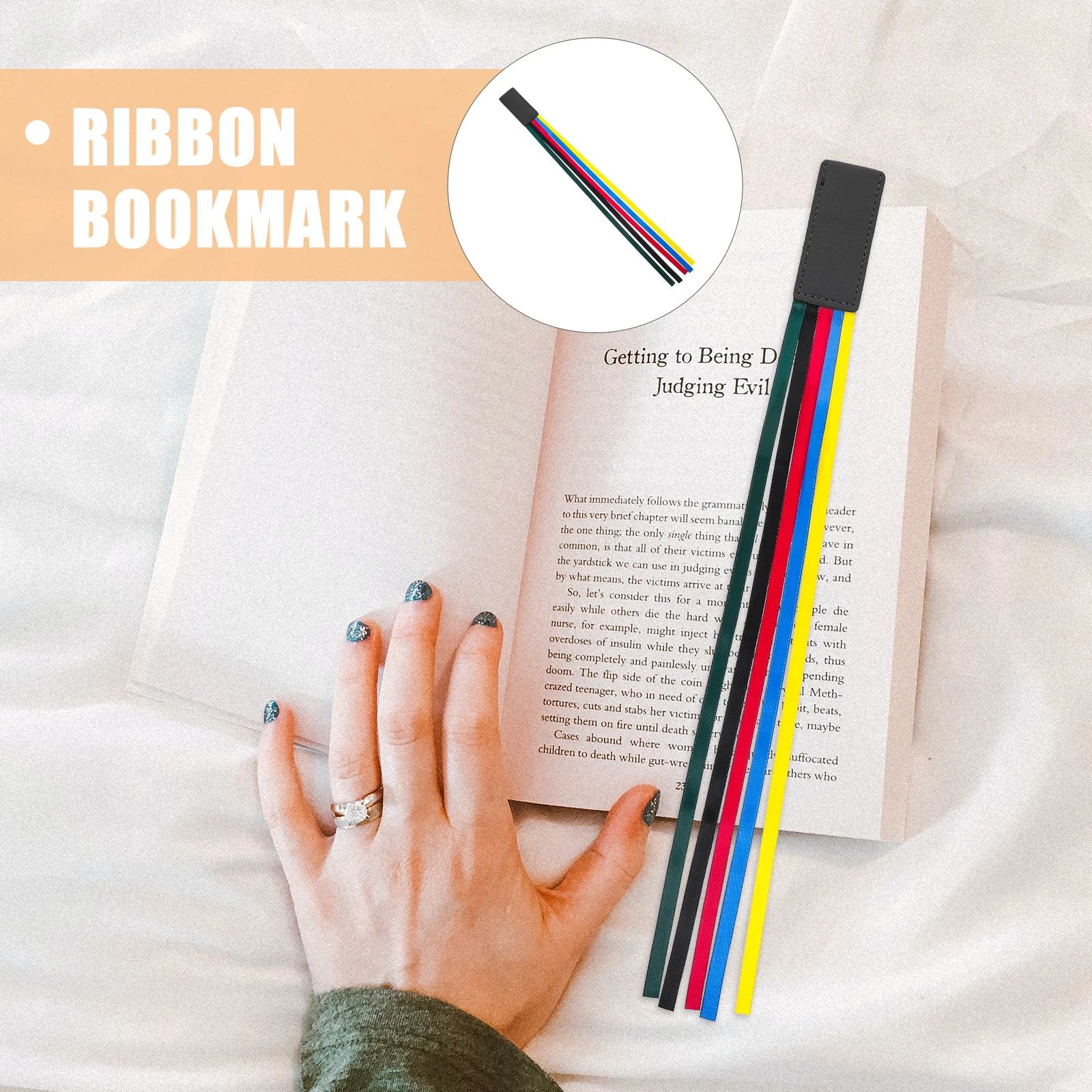 

Five Colors Ribbon Bookmark Polyester Page Markers Students Bookmarks Bible Tabs Reading Accessories Gifts Book Markers For Men