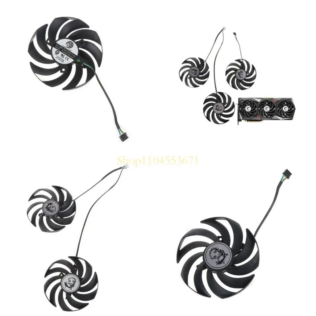 Best Seller 1/2/3Pcs 90mm PLD09210S12HH PLD09210B12HH 4Pin Graphics Card Cooling Fan For MSI Radeon RX 6800 6900 XT 6800 VGA