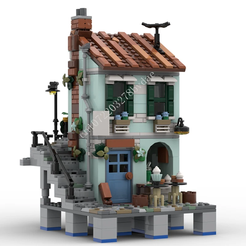 630PCS Little Bakery MOC Creative street view Model Building Blocks Architecture DIY Education Assembly Model Toys for Kids Ages