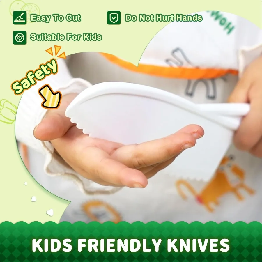 13 Pieces Montori Kitchen Toys for Toddlers Cooking Sets RealToddler Toys Set for Real Cooking with Plastic Safe Knives Crinkle