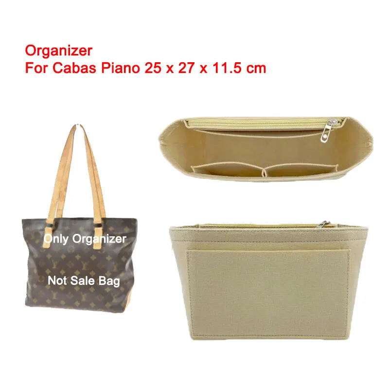 

Органайзер-вкладыш для сумки Cabas Piano Tote Bag 25x27x11.5см, внутренний органайзер для косметички, дорожный формователь формы сумки