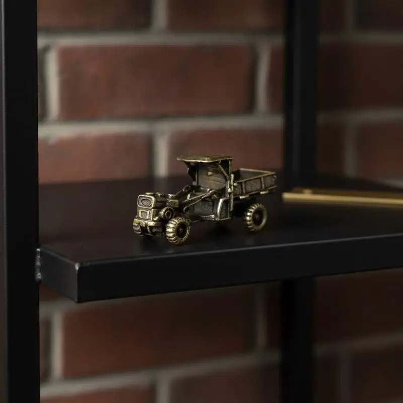 Vintage Alloy Dump Truck Model Handcrafted Retro Design Sturdy Metal Construction Desktop Ornament Collection Gifts