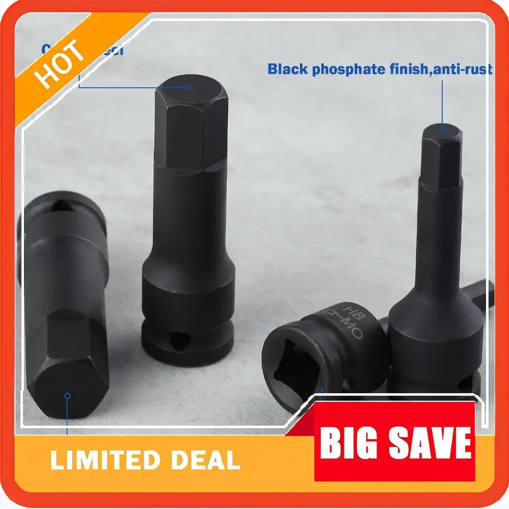 Long Socket Set T45 Bit Impact Socket Set Allen Key Durable Chromium Molybdenum