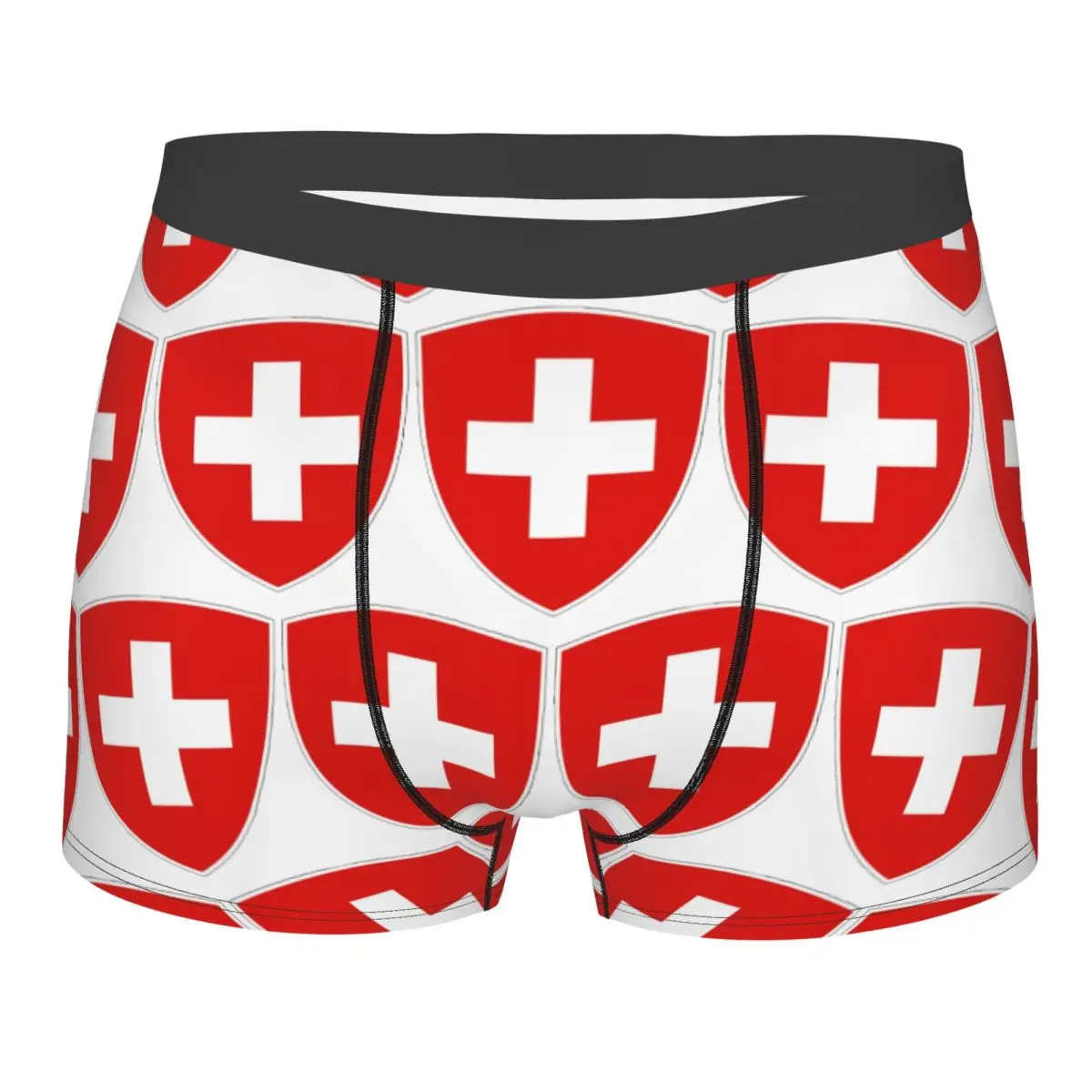 Boxer Underpants Shorts Coat Of Arms Of Switzerland Flag Panties Men's Soft Underwear for Homme Man Boyfriend Gifts