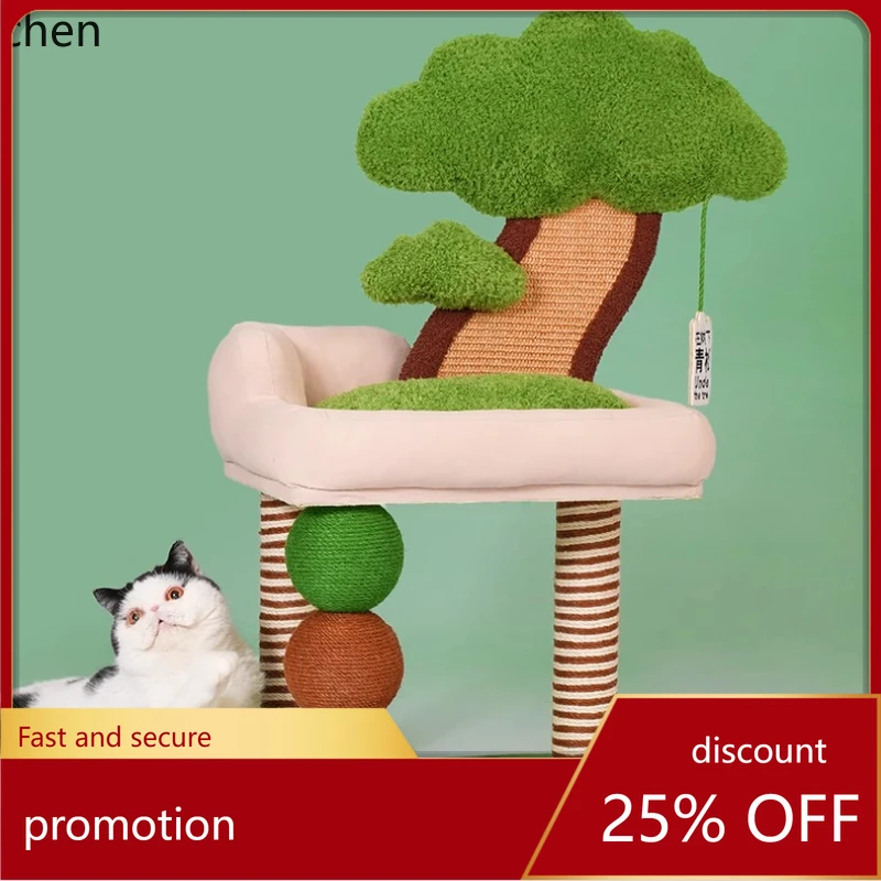 

ZML cat climbing frame scratching board cat nest integrated claw grinding cat toy small jumping platform does not occupy an area