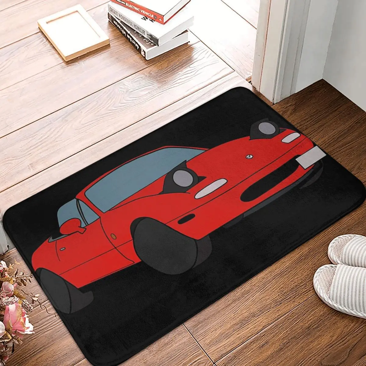 Mazda Miata Mx5 1990 Red Non-slip Doormat Floor Mat Carpet Rug for Kitchen Entrance Home Bathroom Living room Footpad Mats