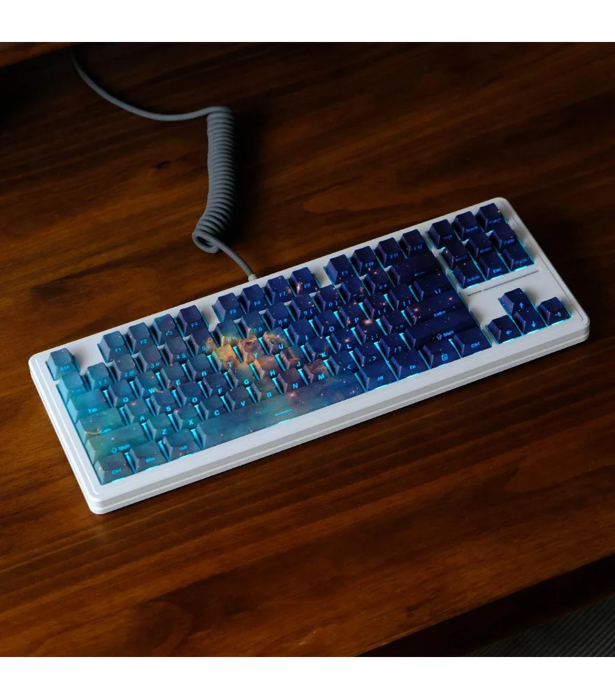 

Nebula side engraved light-transmitting keycap PBT original highly sublimated mechanical keyboard cap wooting