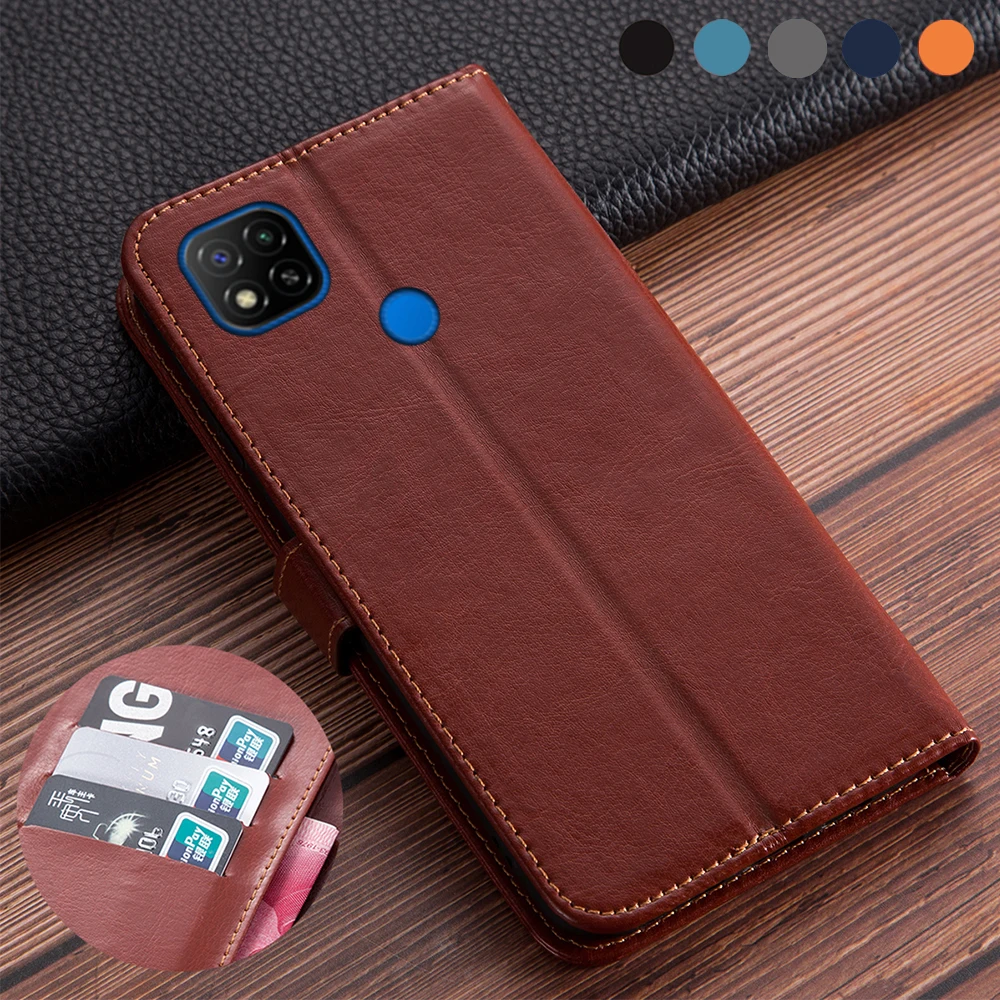 Luxury Flip book leather case on For Xiaomi Redmi 9C Cover Redmi 9C 9 C NFC case on For Xiaomi Redmi 9C M2006C3MG ksiomi Cover