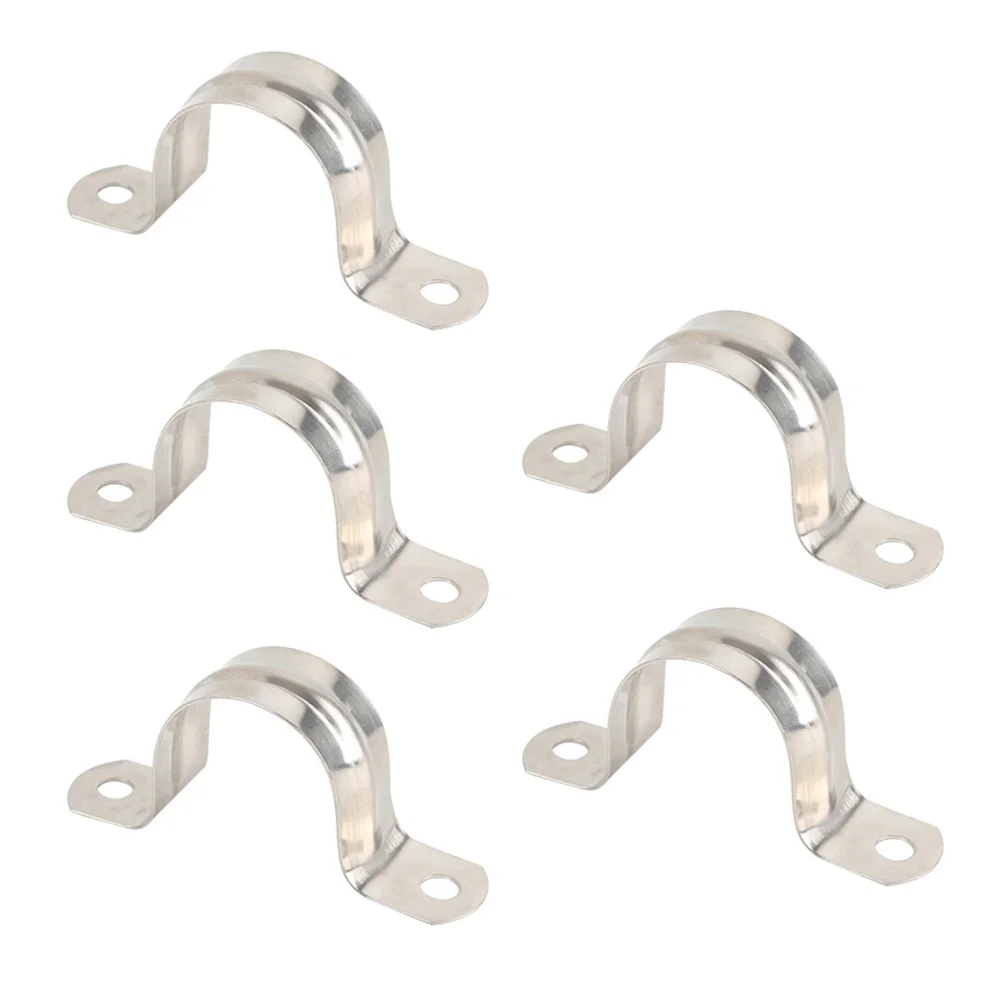 

30pcs Pipe Clamp 304 Stainless Steel Sturdy Support Riding Horse U Shape Fixed Hose Fittings Small Sizes Fuel