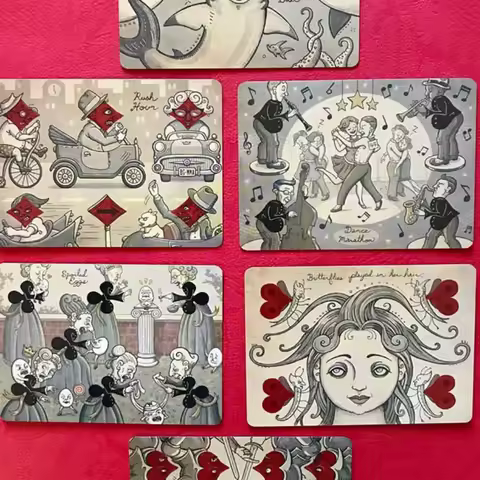 Royal Mischief Transformation Playing Cards Full Set Oracle Deck Printed on Double Embossed Cardstock 9*6cm 54 Pcs Poker Cards