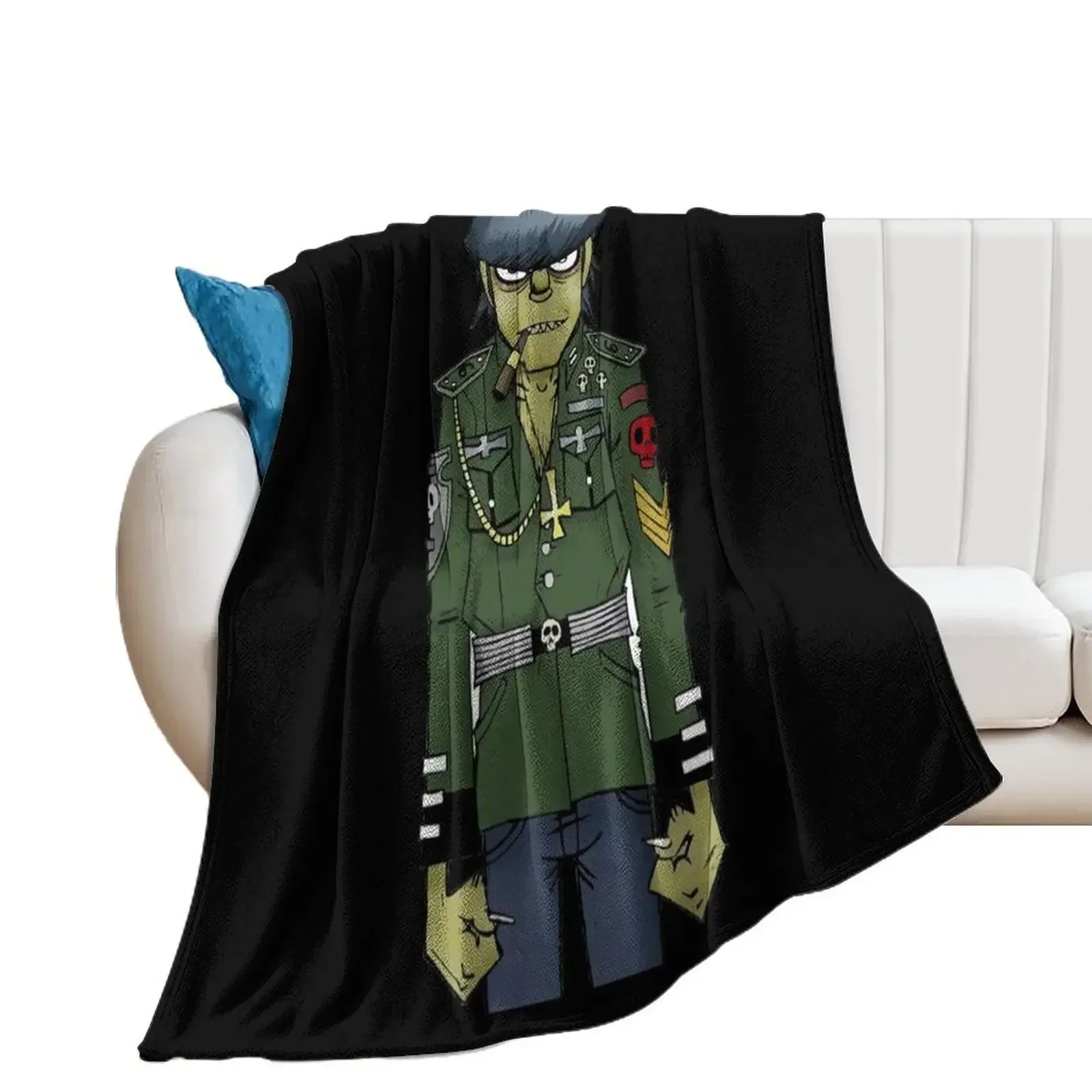 

Gorillaz Cartoon music Throw Blanket for winter cosplay anime Decorative Sofas Beautifuls Blankets