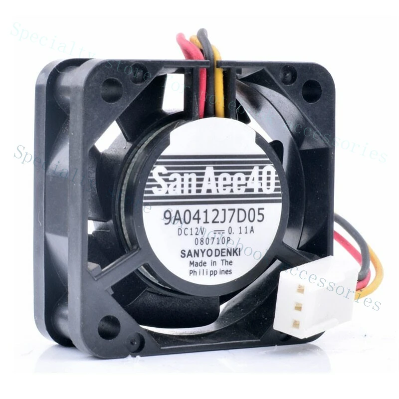 A+ 1pcs Sanyo  original 9A0412J7D05 4cm 4015 12V 0.11A Cooling Fan 3pin