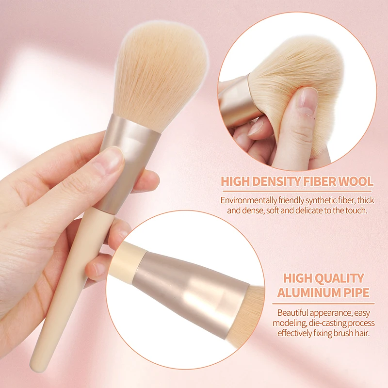 10/12/14pcs Makeup Brush Set Professional Blush Powder Brush Soft Fluffy Animal Hair Eyeshadow Foundation Facial Cosmetics Tools