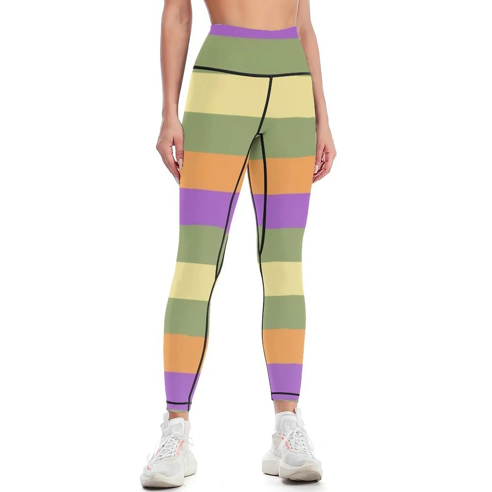 

Moth Eaten Stripes Leggings fitness set gym Women sportwear Fitness woman Womens Leggings