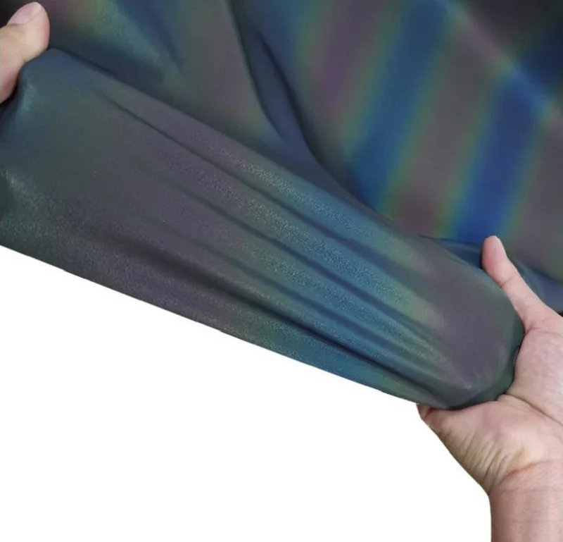 Laser-Regenbogen-Reflektieren des Gewebe, bunter Reflektor, DIY-Kleidung, Nähzeug, Bekleidungs zubehör, Reflektieren des Gewebe – Detail 7