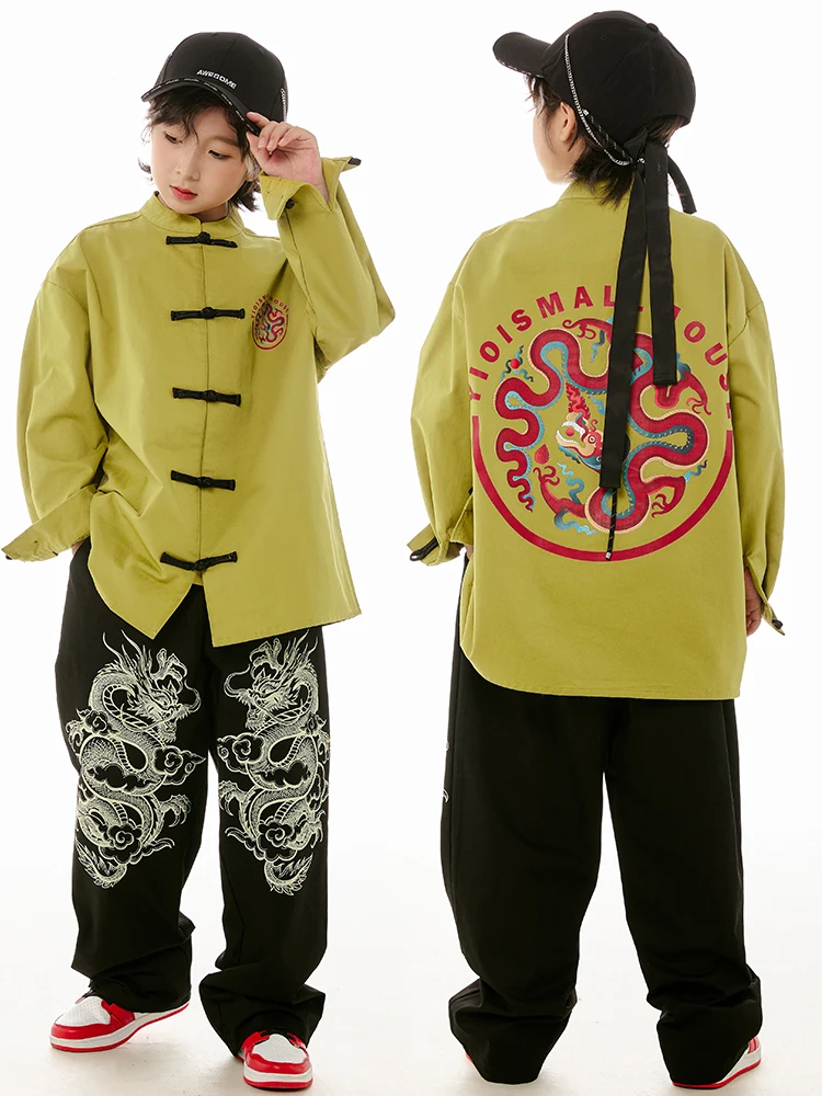 

Hip-Hop fashionable brand Chinese style performance wear national fashion suit boys' hiphop hip hop performance costume