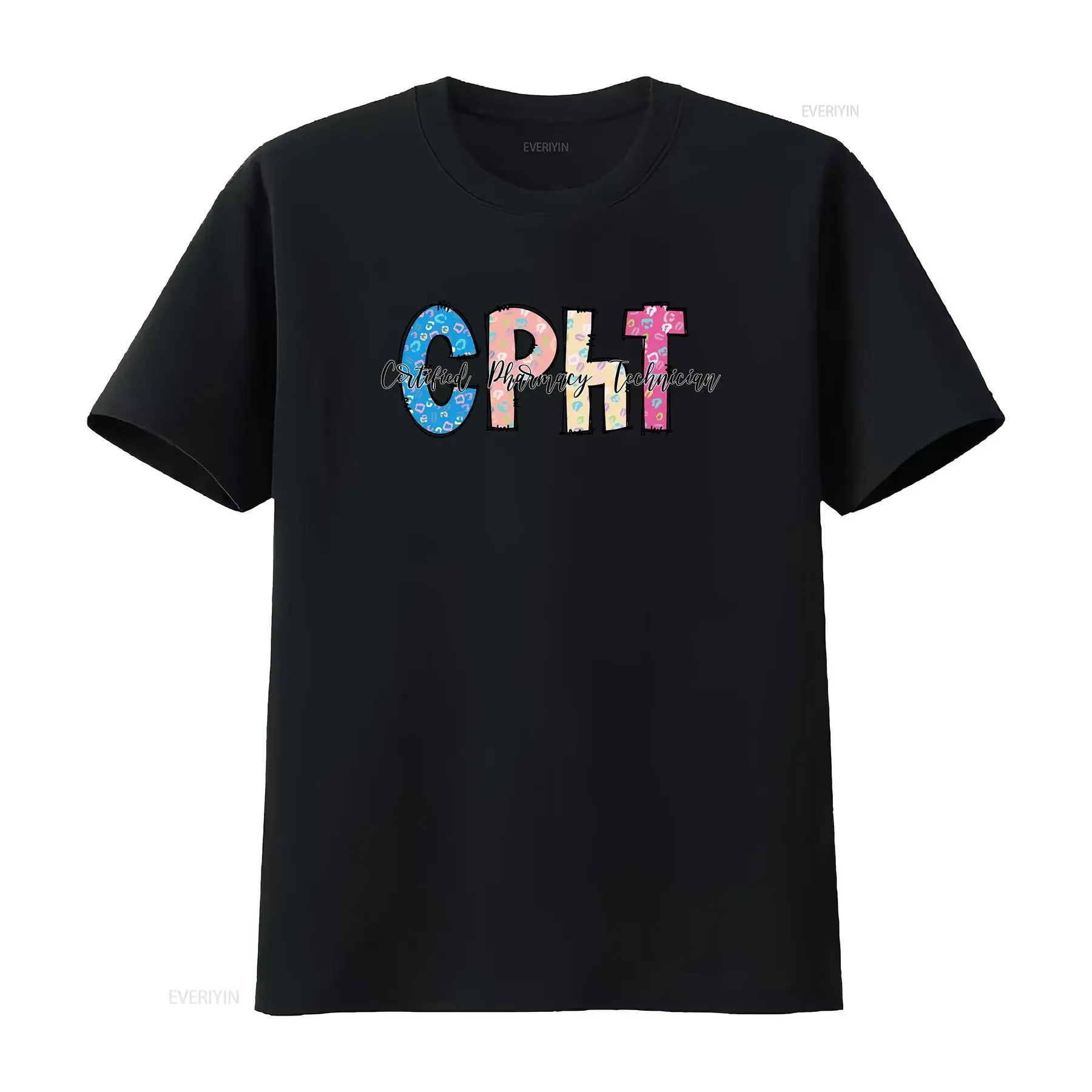 Certified Pharmacy Technician T Shirt CPhT Cute Tech Funny Pharmacist vintage Washed homme graphic Top For Everyday Wear Casual