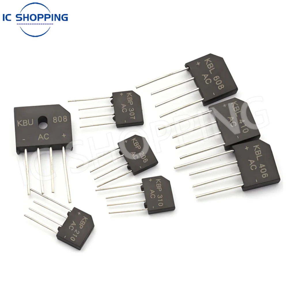 20PCS  Diode Bridge Rectifier  KBP210 KBP307 KBP310 KBP410 KBP610 Power Diode Electronica Componentes