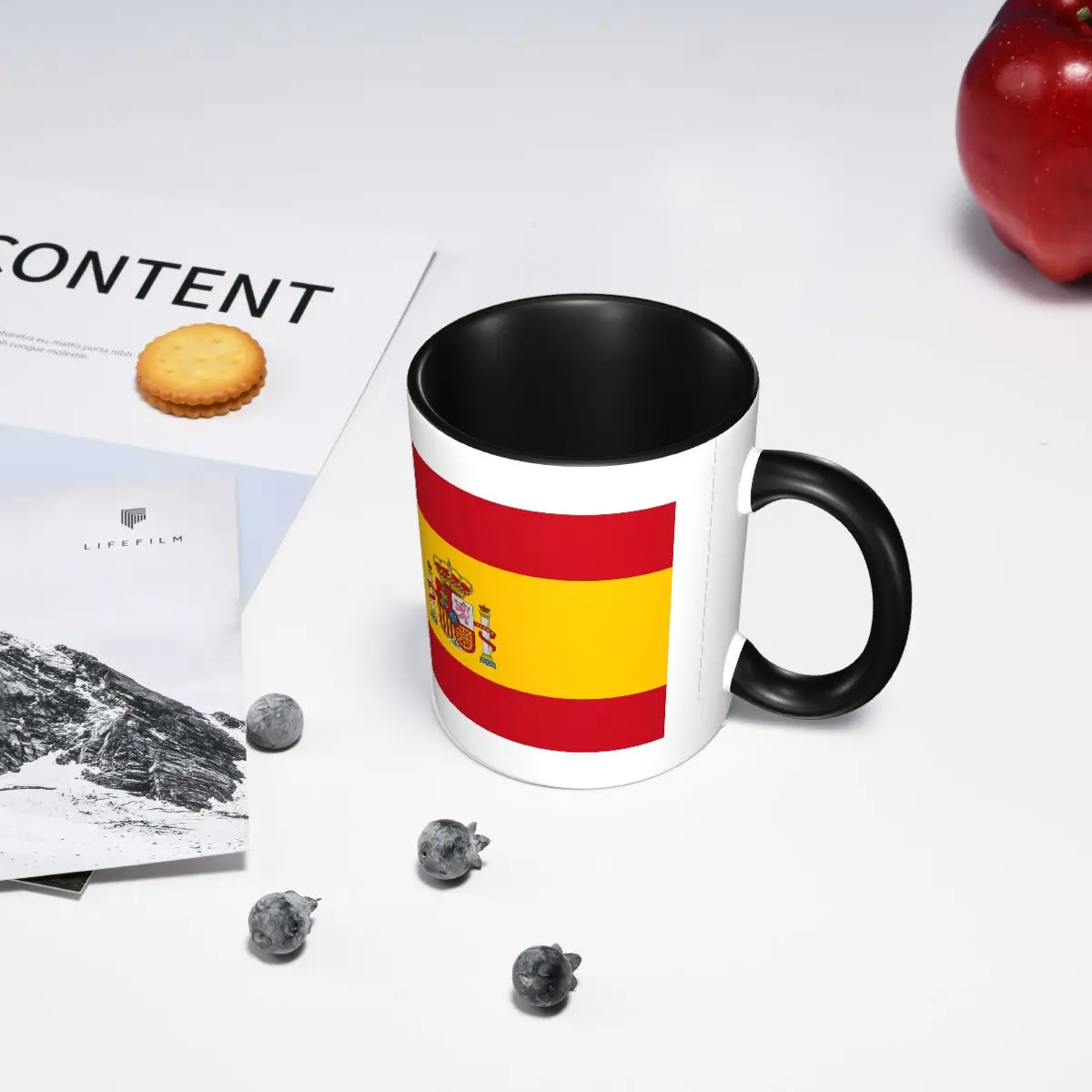 

Кружка с испанским флагом, забавные керамические кофейные чашки, чайные кружки, чашка для молока, посуда для напитков, подарок для женщины и мужчины
