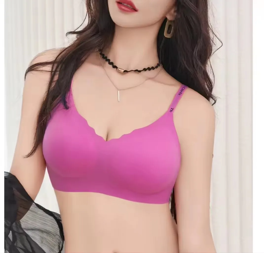 Soft Support Seamless Underwear Comfortable Gathering No Steel Ring Collection Light Thin Breathable Bra Style