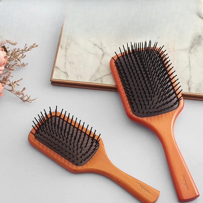 Wooden Airbag Massage Comb Scalp Care Female Curly Hair Household High-grade Anti-static Hair Loss Large Board Makeup Comb