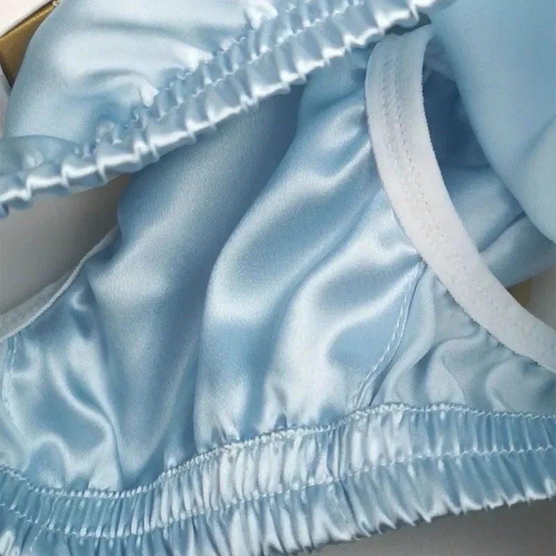 

Men's Sexy 100% Mulberry Silk Briefs Low waist Soft Skin-friendly And Silky Panties High-grade Silk Panty large size Underwear