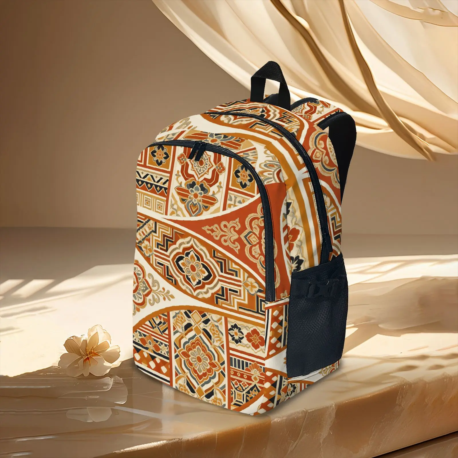 

1 шт., сумка для компьютера с ретро-рисунком, модный принт, модный дизайн, вместительный рюкзак с несколькими отделениями, для путешествий и поездок на работу