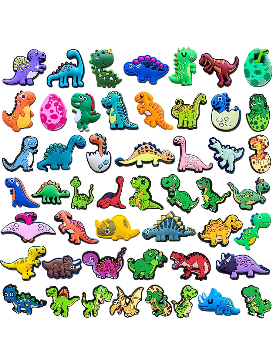 Willekeurige 15-30 stuks Dinosaurus Serie Schoen Charmes Voor Sandalen Premium Kwaliteit PVC DIY Schoen Decoraties Accessoires Kerstcadeau - afbeelding 2