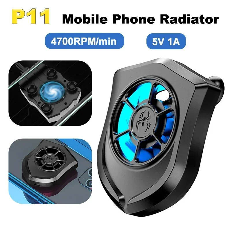 P11 Mobile Phone Cooling Radiator Game Pad Holder Bracket Cooler for IOS Android PUBG Air-cooled Heat Sink Gaming Accessories