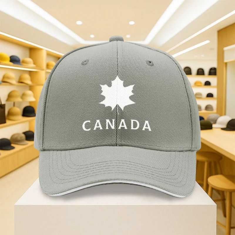 Maple Leaf Baseball Cap – Canadian Maple Leaf Pattern Unisex Adjustable Hat for Outdoor Sports, Fishing, Golf, Parties
