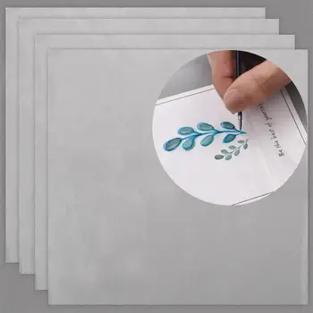 4pcs/set Water Soluble Embroidery Stabiliser Wash Away Cold Water Soluble Film Water…
