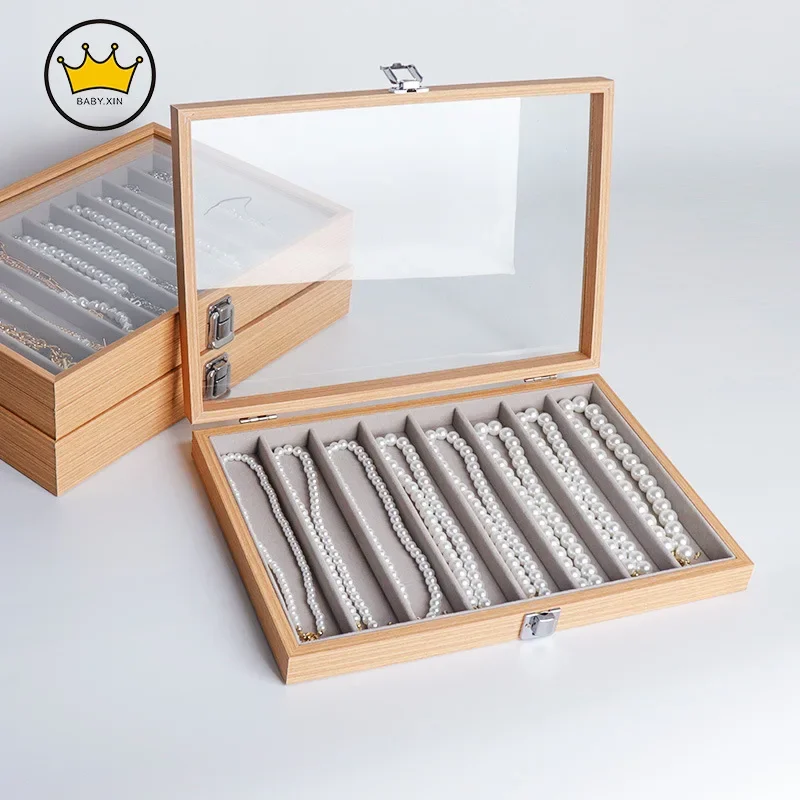 

Коробка для хранения ожерелья с цветочным деревом и жемчугом, длинная цепочка из змеиной кости, цепочка для свитера, держатель для ювелирных изделий