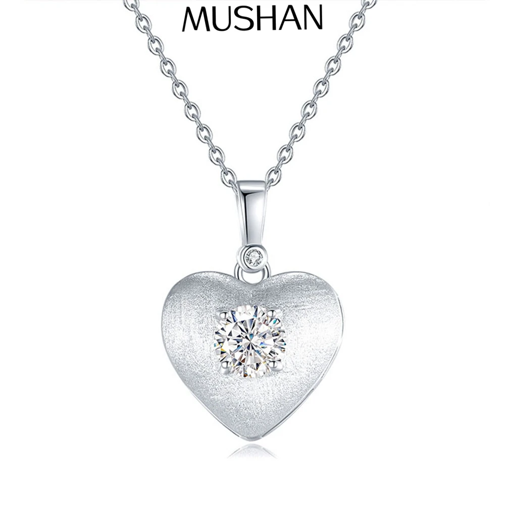 

MuShan Jewelry 925 SterlinMug Silver Necklace Pendant Chain HCD Diamonds Valentine Gift Minimalist Style Women Necklaces Jewelry